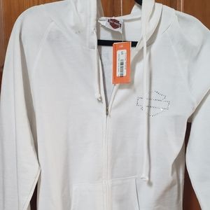 HD White Hoodie w/ Bling